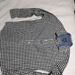 George Black and White Checkered Casual Button Down Shirt